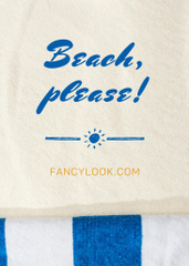 Summer Skincare Product With Towel on Beach