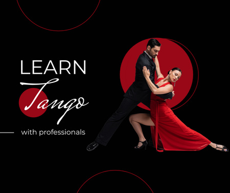 Ontwerpsjabloon van Facebook van Advertentie van professionele tangolessen