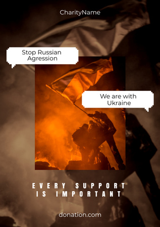 Spread the Word about War in Ukraine Flyer A7 Design Template
