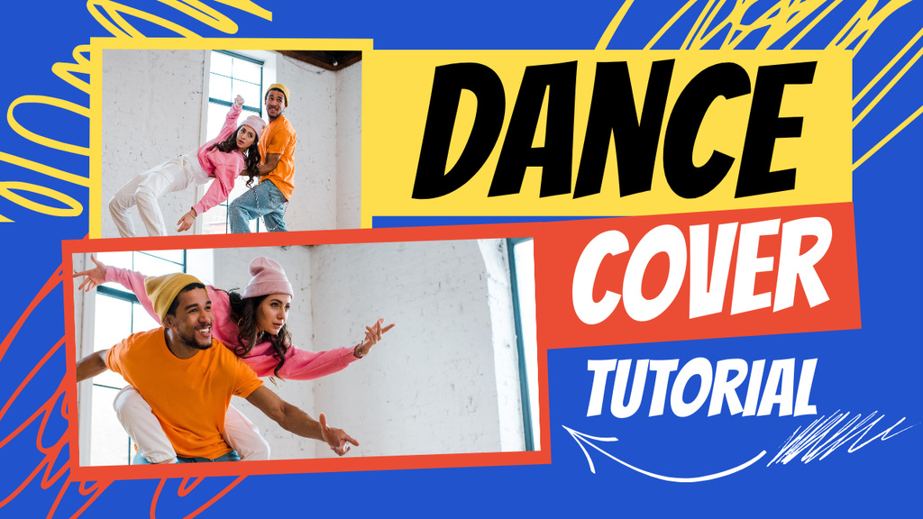 Dance Cover Tutorial Promotion Youtube Thumbnail Šablona návrhu