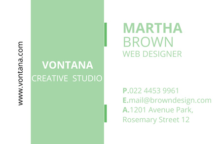 Web Designer Introductory Card Business Card 85x55mm Design Template