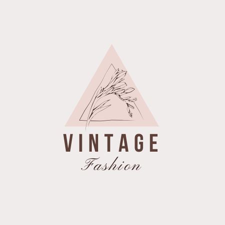 Vintage Fashion Boutique Ad Logo Design Template