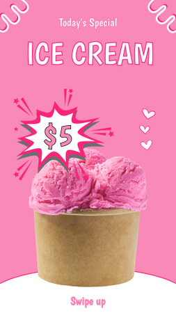 Special Discount on Tasty Ice-Cream Instagram Story Design Template