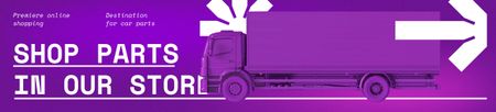 Sale Offer with Delivery Truck Ebay Store Billboard Tasarım Şablonu