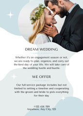 Wedding Agency Ad with Beautiful Loving Couple