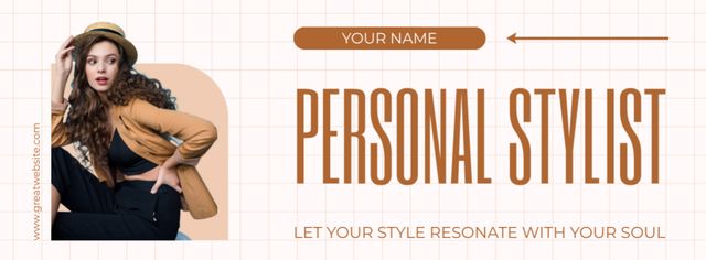 Personal Consultant in Styling Facebook cover Modelo de Design
