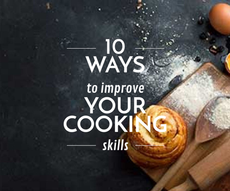 Template di design Suggerimento di dieci modi per dimostrare la tua abilità culinaria Medium Rectangle