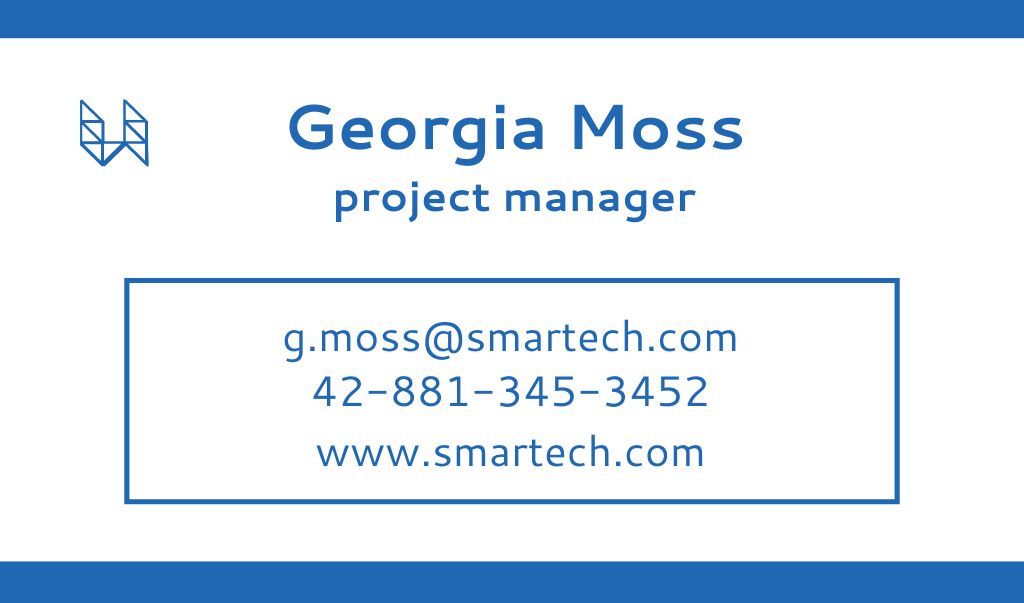 Project Manager Services Offer Business card Design Template