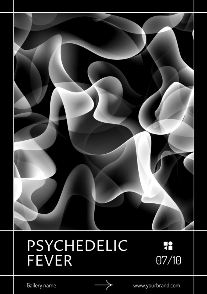 Promo Exhibition of Psychedelic Art Poster A3デザインテンプレート