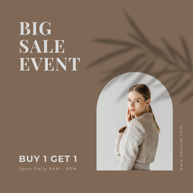 Platilla de diseño Big Fashion Sale Event With Promo Instagram