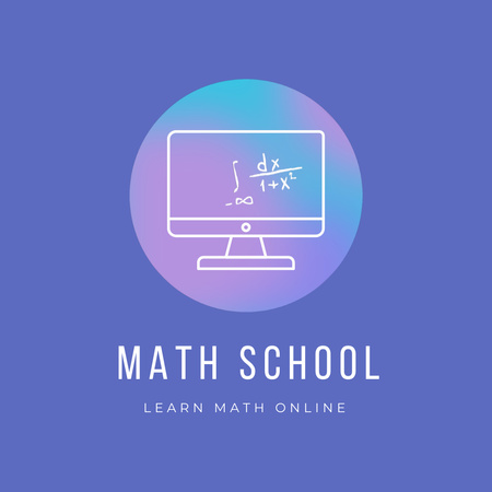 Inovativní reklama na kurzy matematiky ve škole Animated Logo Šablona návrhu