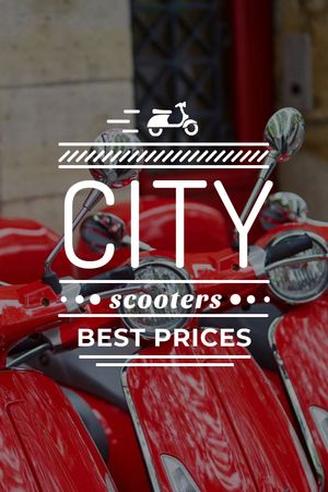 Ontwerpsjabloon van Tumblr van Store Sale Scooters in Red