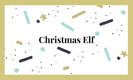 Szablon projektu Christmas Elf Service Offer Business Card 91x55mm
