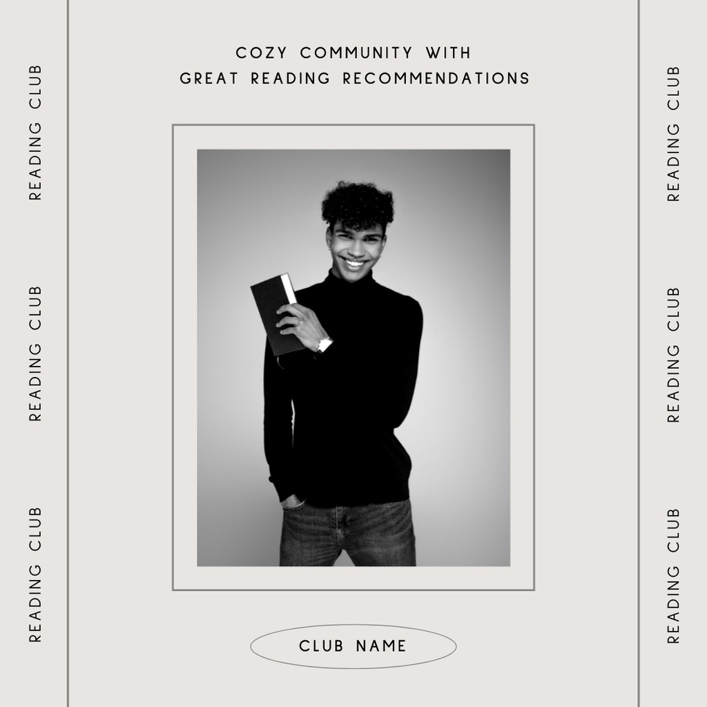 Designvorlage Announcement Of Book Club Community für Instagram