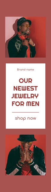 New Collection of Jewelry for Men Skyscraper Πρότυπο σχεδίασης