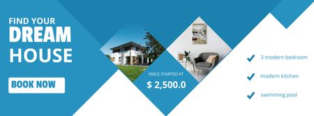 Dream House for Sale Facebook cover Design Template
