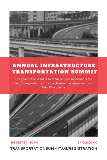 Designvorlage Annual City Infrastructure and Transportation Forum für Flyer 4x6in
