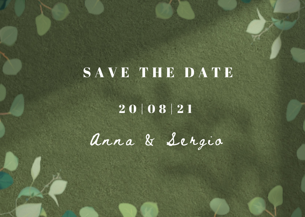 Wedding Day Announcement in Twigs Frame Card tervezősablon