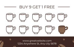 Coffee Shop Loyalty Program on Brown