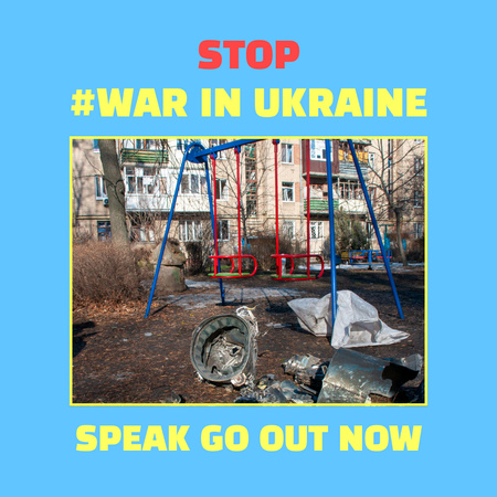 Designvorlage Foto des Krieges in der Ukraine für Instagram