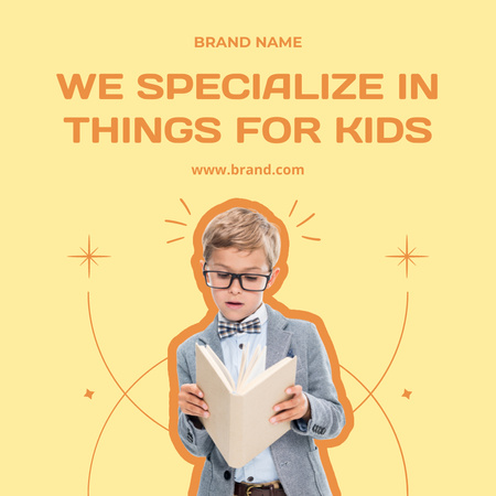 Designvorlage Marke, die sich auf die Werbung für Kinderartikel spezialisiert hat für Instagram