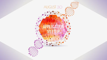 Application Event Announcement with Electronic Connections FB event cover Modelo de Design