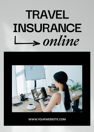 Travel Insurance Online Booking Advertisement Flayer Tasarım Şablonu