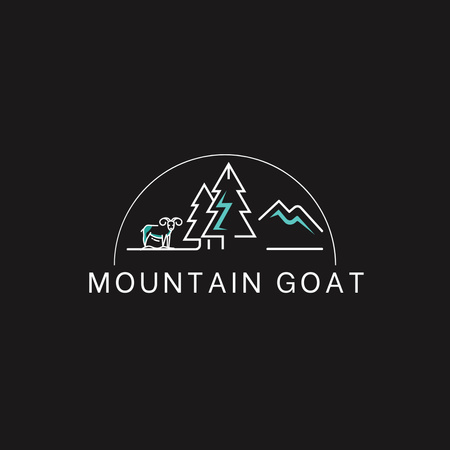 Mountain Landscape Image Logo Modelo de Design
