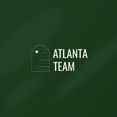 Sport Team Emblem on Green Logo tervezősablon
