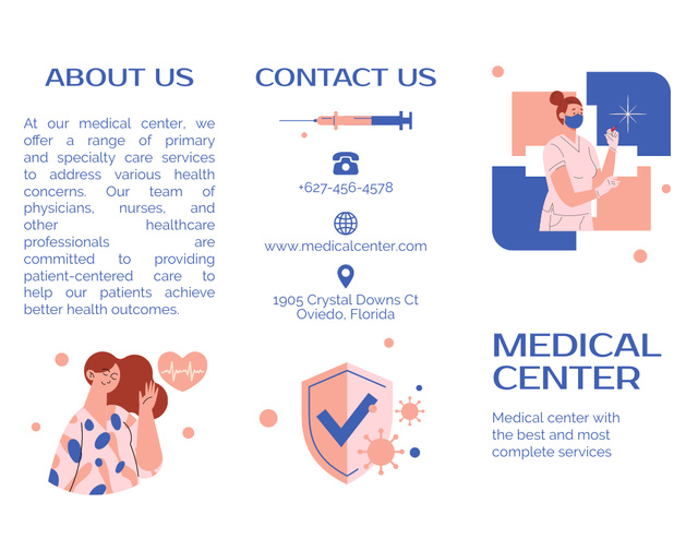 Offer of Medical Center Services Brochure 8.5x11in – шаблон для дизайну