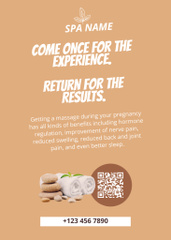 Prenatal Massage Advertisement with Beautiful Pregnant Woman