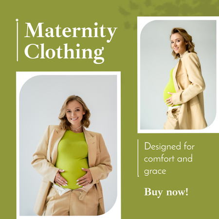 Exceptional Maternity Apparel Offer With Slogan Animated Post Design Template