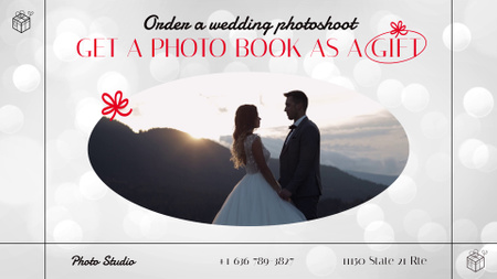 Charmosa sessão de fotos de casamento como presente oferta ao cliente Full HD video Modelo de Design