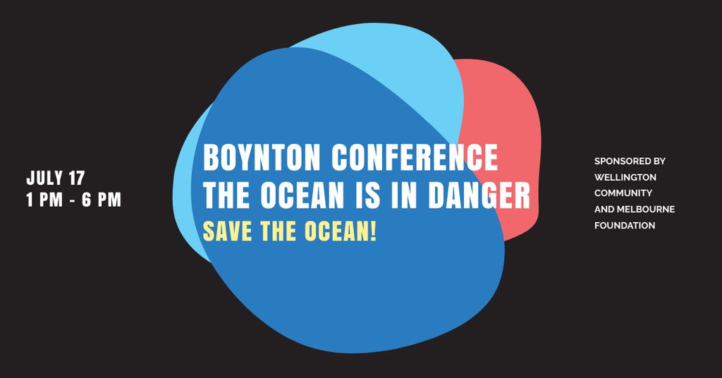 Ontwerpsjabloon van Facebook AD van Conference Event about Ocean is in Danger