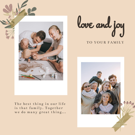 Inspirational Family Quote Instagram Design Template