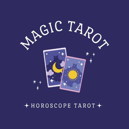 Platilla de diseño Tarot Cards and Horoscope Logo