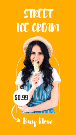 Yummy Street Ice Cream Ad Instagram Story Design Template