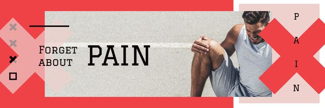 Man Suffering from Knee Pain Email header Design Template
