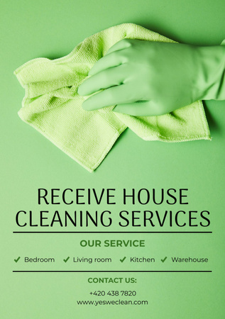 Template di design Cleaning Services Offer on Pink Flyer A5