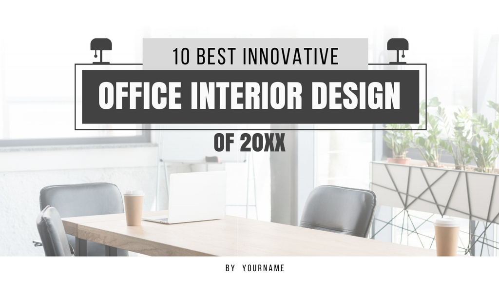 Blog about Best Innovative Office Interior Designs Youtube Thumbnail Design Template