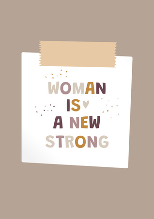 Girl Power Inspirational Citation Poster – шаблон для дизайна