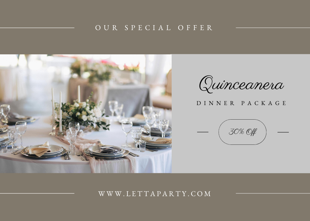 Special Discount for Celebration Quinceañera Card – шаблон для дизайну