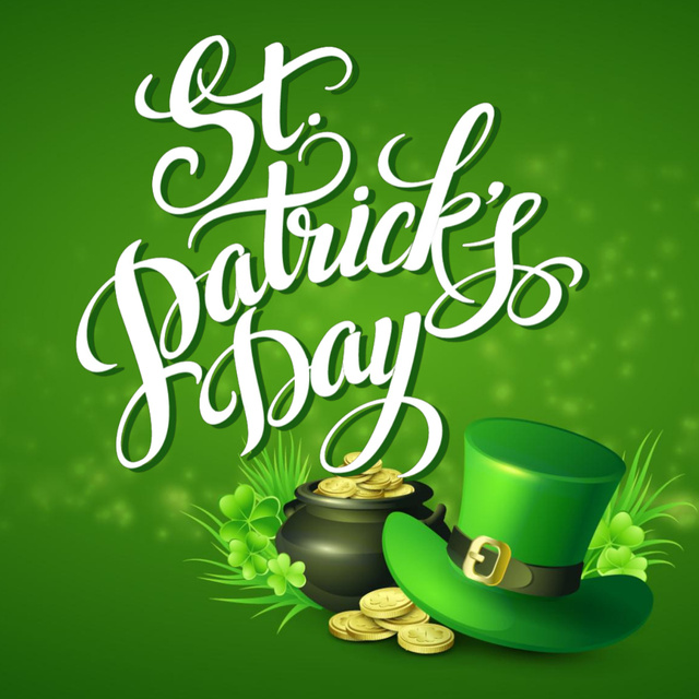 Hat and Coins for Saint Patrick's Day Animated Post Modelo de Design