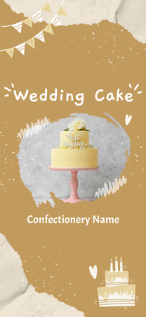 Dekoratif Stand Üzerinde Güzel Düğün Pastası Snapchat Moment Filter Tasarım Şablonu