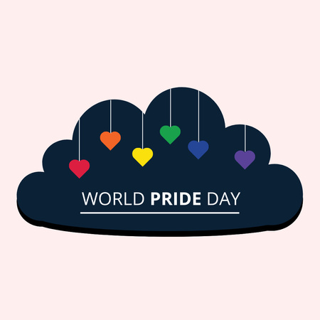 Template di design L'amore nella Giornata Mondiale dell'Orgoglio Instagram