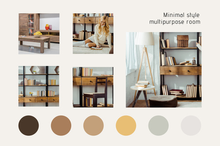 Minimalistic Interior Decoration Mood Board Design Template