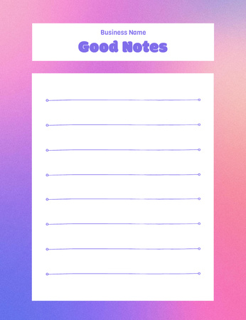 Blue and Pink Business Planner Notepad 107x139mm – шаблон для дизайну