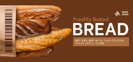Platilla de diseño Discount on Freshly Baked Bread Coupon Din Large