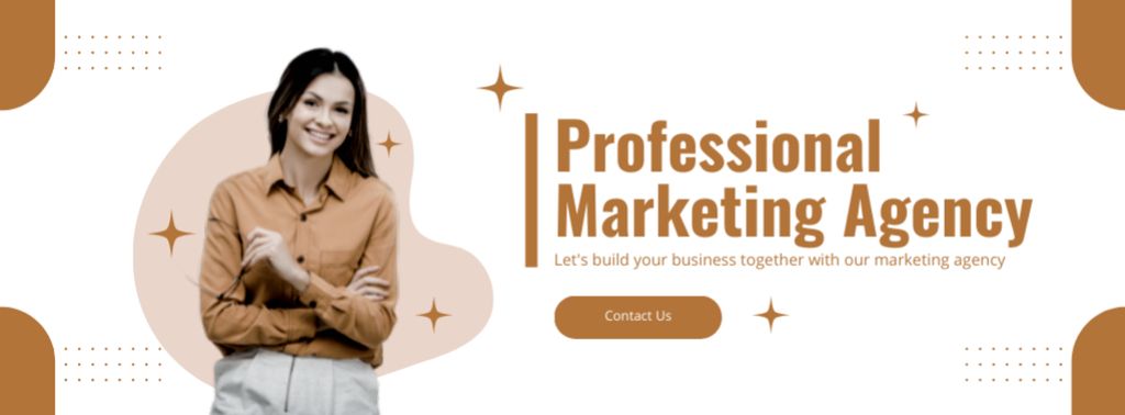 Professional Marketing Agency Services Facebook cover Šablona návrhu