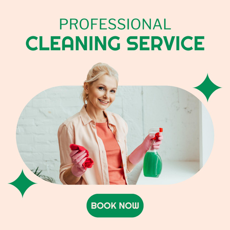 Professional Cleaning Service Offer Instagram Design Template